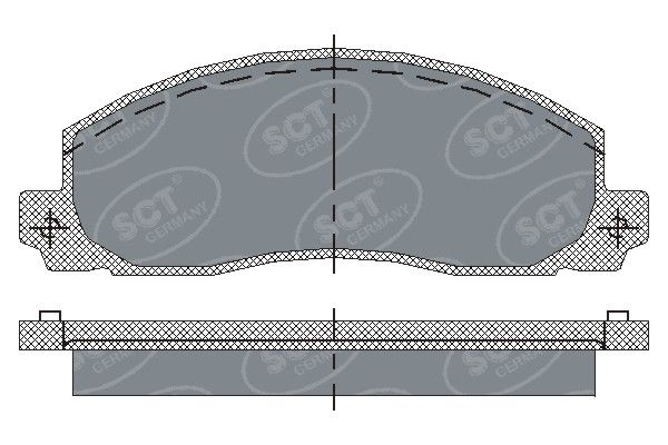 SCT GERMANY Комплект тормозных колодок, дисковый тормоз SP 208 PR